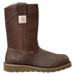 Men's Carhartt 10" Wellington Wedge Steel Toe Waterproof Boots -Hardwear Hub Sales 0 1001 carhartt 10 wellington wedge steel toe waterproof boots dark brown nicotine