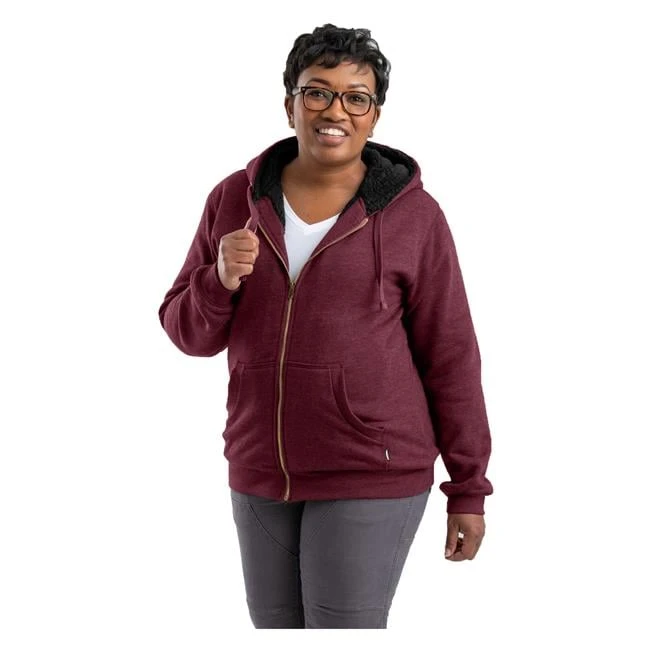 Women's Berne Workwear Insulated Full-Zip Hooded Sweathsirt 1 Women's Berne Workwear Insulated Full-Zip Hooded Sweathsirt