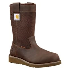 Men's Carhartt 10" Wellington Wedge Steel Toe Waterproof Boots -Hardwear Hub Sales 1 1001 carhartt 10 wellington wedge steel toe waterproof boots dark brown nicotine