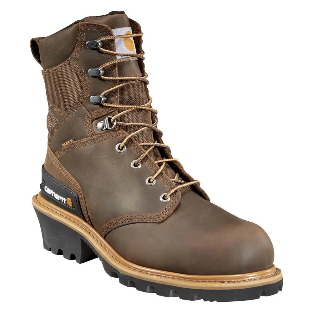 Men's Carhartt 8" Logger Composite Toe IN Waterproof Boots 2 Men's Carhartt 8" Logger Composite Toe IN Waterproof Boots - Image 2