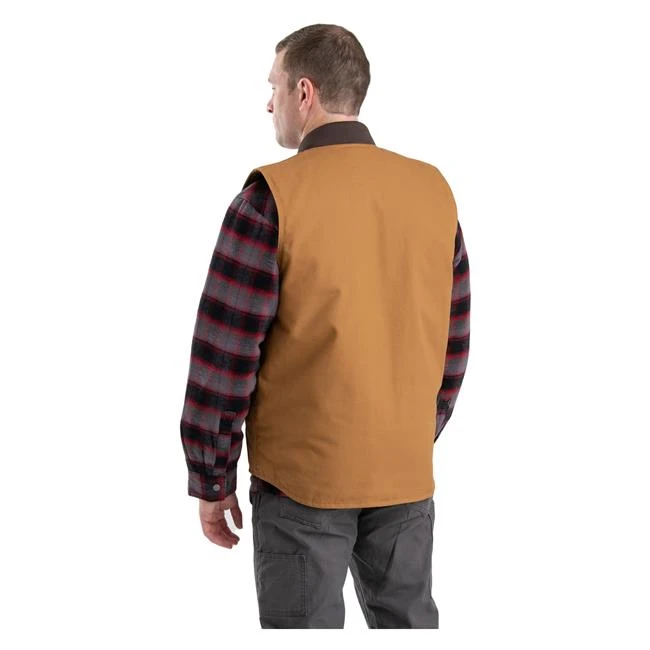 Men's Berne Workwear Duck Workmans Vest - Quilt Lined 2 Men's Berne Workwear Duck Workmans Vest - Quilt Lined - Image 2