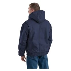 Men's Berne Workwear Flame Resistant Duck Hooded Jacket -Hardwear Hub Sales 1 650 berne workwear flame resistant duck hooded jacket navy