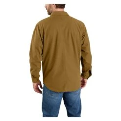 Men's Carhartt Rugged Flex Relaxed Fit Canvas Fleece-Lined Shirt Jac 13 Men's Carhartt Rugged Flex Relaxed Fit Canvas Fleece-Lined Shirt Jac -Hardwear Hub Sales 2 1001 carhartt rugged flex relaxed fit canvas fleece lined shirt jac oak brown