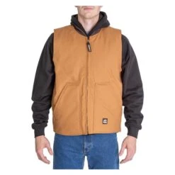 Men's Berne Workwear Duck Workmans Vest - Quilt Lined 12 Men's Berne Workwear Duck Workmans Vest - Quilt Lined -Hardwear Hub Sales 2 650 berne workwear duck workmans vest quilt lined brown duck