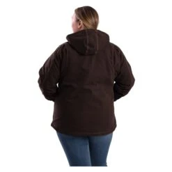 Women's Berne Workwear Modern Hooded Jacket -Hardwear Hub Sales 3 650 berne workwear modern hooded jacket dark brown