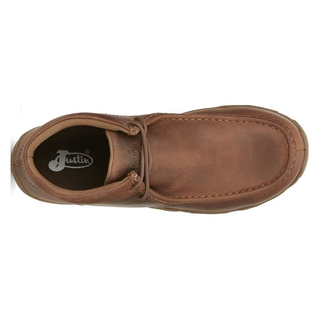 Men's Justin Original Work Boots 4" Round Mocc Alloy Toe 4 Men's Justin Original Work Boots 4" Round Mocc Alloy Toe - Image 4