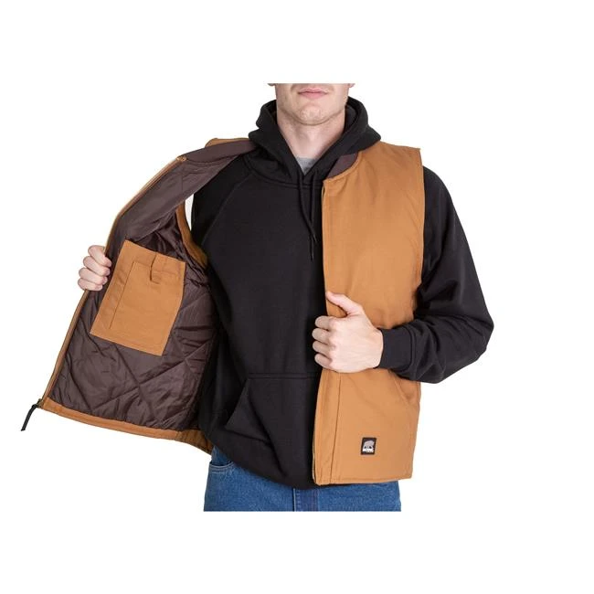 Men's Berne Workwear Duck Workmans Vest - Quilt Lined 5 Men's Berne Workwear Duck Workmans Vest - Quilt Lined - Image 5