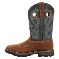 Men's Georgia 11" Carbo-Tec FLX Pull-On Square Waterproof Toe Boots -Hardwear Hub Sales 4 650 georgia 11 carbo tec flx pull on square toe waterproof boots brown navy