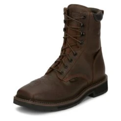 Men's Justin Original Work Boots 8" Driller Square Toe Composite Toe Waterproof -Hardwear Hub Sales 5 650 justin original work boots 8 driller square toe composite toe waterproof rustic barnwood