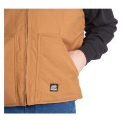 Men's Berne Workwear Duck Workmans Vest - Quilt Lined 16 Men's Berne Workwear Duck Workmans Vest - Quilt Lined -Hardwear Hub Sales 6 650 berne workwear duck workmans vest quilt lined brown duck