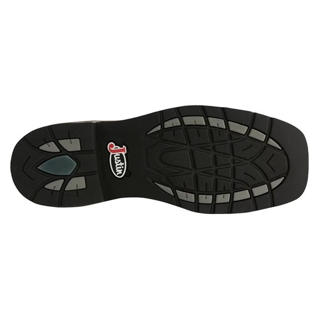 Men's Justin Original Work Boots 8" Pulley Square Toe Steel Toe 8 Men's Justin Original Work Boots 8" Pulley Square Toe Steel Toe - Image 8